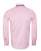 Pink Double Collar Lipstick Print On Collar Shirt