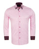 Pink Double Collar Lipstick Print On Collar Shirt