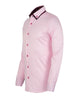 Pink Double Collar Lipstick Print On Collar Shirt