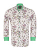 Cream Stripe Floral Print Shirt