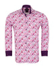 Purple Birds in Tree Print Long Sleeve Shirt