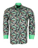 Green Tropical Leaf Print Shirt