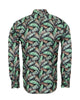 Green Tropical Leaf Print Shirt