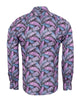 Purple Tropical Leaf Print Shirt