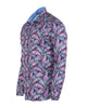 Purple Tropical Leaf Print Shirt