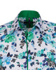 Green Flower Print Shirt