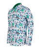 Green Flower Print Shirt