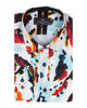 White Abstract Ink Splotch Print Shirt