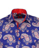 Dark Blue Paisley Print Shirt