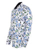 White Flower Sketch Print Shirt