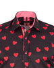 Black Heart Print Shirt