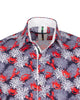 Dark Blue Crab Print Shirt