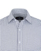 Dark Blue Checked Long Sleeved Shirt