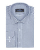 Dark Blue Checked Long Sleeved Shirt