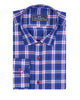 Dark Blue Checked Long Sleeved Shirt