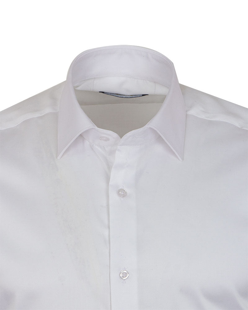 White Plain Pure Cotton Men's Shirt