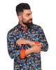 Colourful Spray Print Cotton Shirts For Men