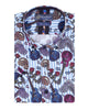 Blue Stripe Guitar and Skull Print Short Sleeve Shirt