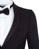 Black Fashion Suit with Contrasting Lapel Design Prom Suit