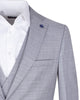 Grey 3 Piece Men's Suit with Double Breasted Waistcoat