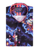 Space Wolf Print Men's Shirt with Matching Handkerchief-Makrom