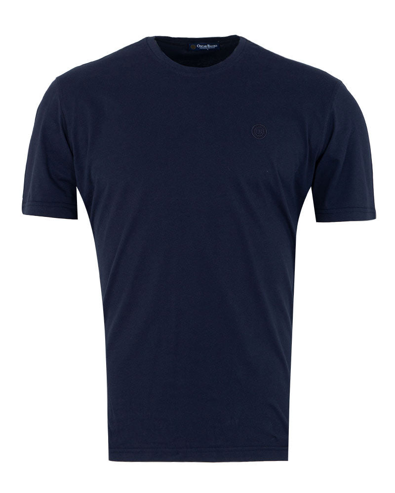 Navy Round Neck Plain T Shirt - Makrom Fashion