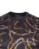 Black Chain Printed Body Fit T-Shirt