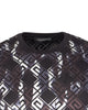 Grey Greca Square Print Body Fit T-Shirt
