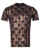 Gold Greca Square Print Body Fit T-Shirt