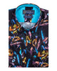 Turquoise Neon Floral Pure Cotton Print-Makrom