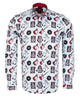 Vintage Record Store Music Print Men's Shirt-Makrom