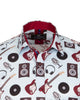 Vintage Record Store Music Print Men's Shirt-Makrom