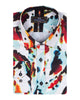 White Abstract Ink Splotch Print Shirt-Makrom