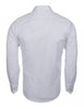 White Casual Twill Double Cuff Long Sleeve Shirt-Makrom