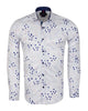 White Colourful Spot Print Men's Shirt-Makrom