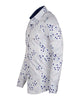 White Colourful Spot Print Men's Shirt-Makrom