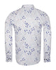 White Colourful Spot Print Men's Shirt-Makrom
