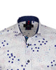 White Colourful Spot Print Men's Shirt-Makrom