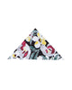 White Cosmos Flower Print Shirt with Matching Handkerchief-Makrom