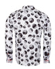 White Dotted Moon Print Men's Shirt-Makrom