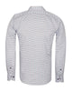 White Dotted Mosaic Print Shirt with Matching Handkerchief-Makrom