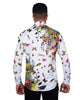 White Neon Floral Garden Print Shirt-Makrom