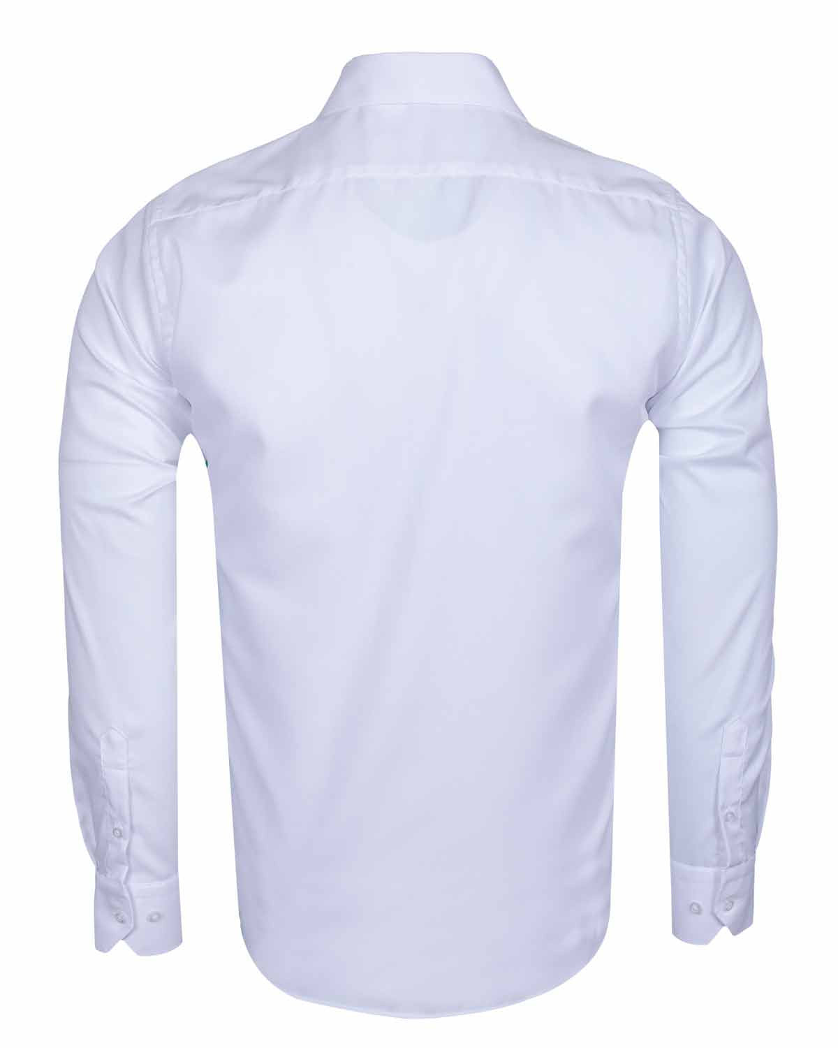 White Non Iron Casual Plain Shirt-Makrom
