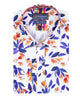 White Olive Leaf Print with Matching Handkerchief-Makrom