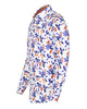 White Olive Leaf Print with Matching Handkerchief-Makrom
