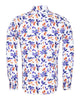 White Olive Leaf Print with Matching Handkerchief-Makrom