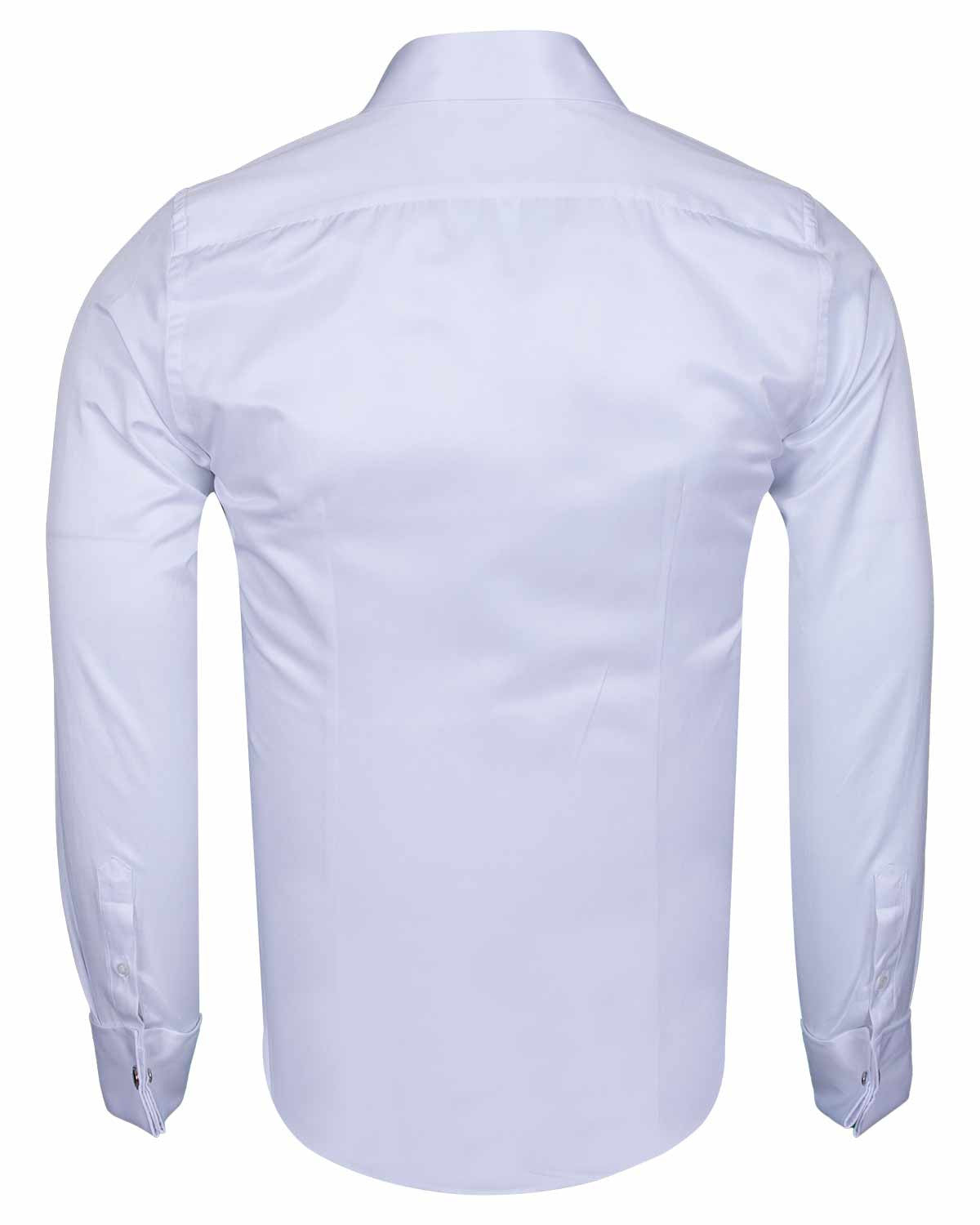 White Plain Double Cuff Shirt-Makrom