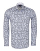 White Polka Dot Print Shirt with Matching Handkerchief-Makrom