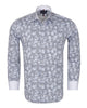 White Polka Dot Print Shirt with Matching Handkerchief-Makrom