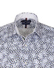 White Polka Dot Print Shirt with Matching Handkerchief-Makrom